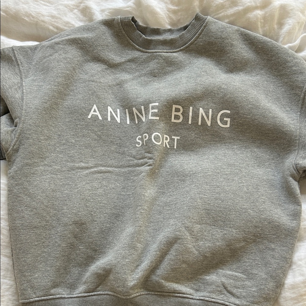 Anine Bing Sport Heather Gray Sweatshirt